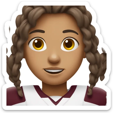 Texas A&M girl fan sticker