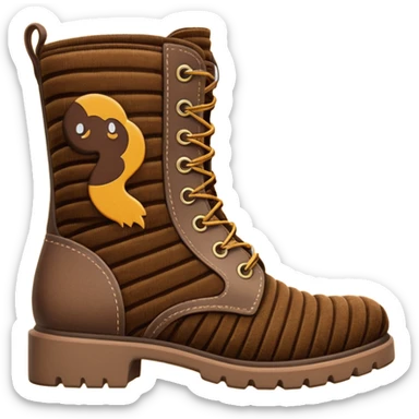 Patterned Corduroy texture ridges boots sticker