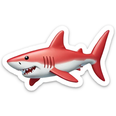 Shark in red rainboots sticker