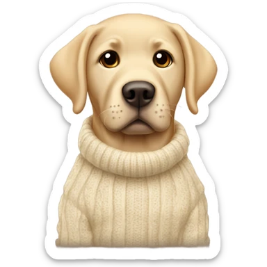 Labrador in a sweater sticker