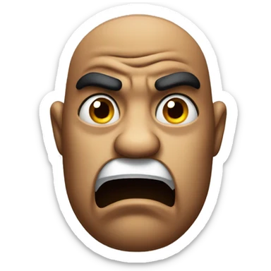 arrogant person with angry expression sticker