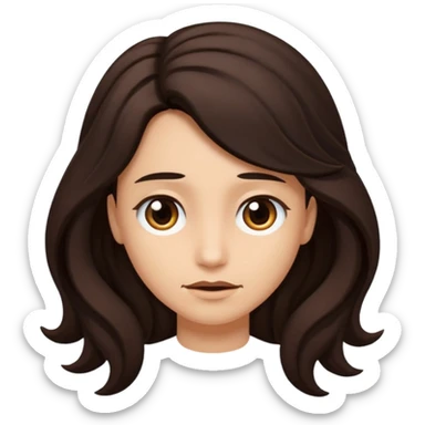 Fais la frange plus tordu la peau plus foncé et les cheveux bruns et bien plus long  sticker