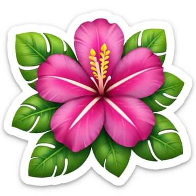 Hawaii flower sticker