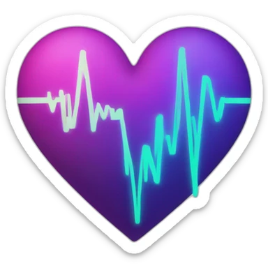 pulse heart sticker