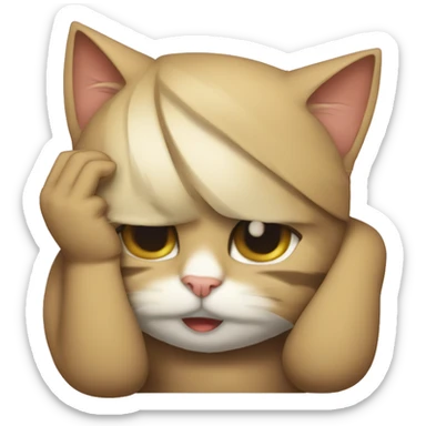 joy facepalm but with cat ea sticker