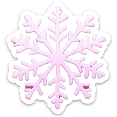 pastel pink snowflake  sticker