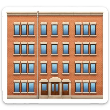 A apartment building sticker