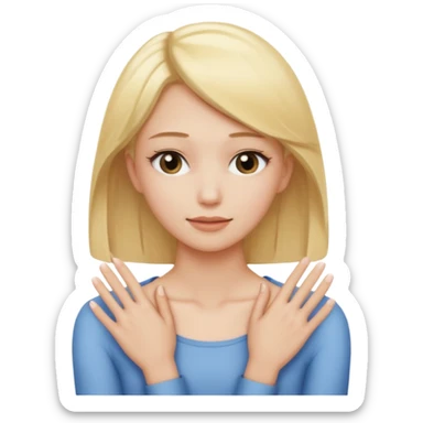 Hands grabbing blonde persons neck sticker