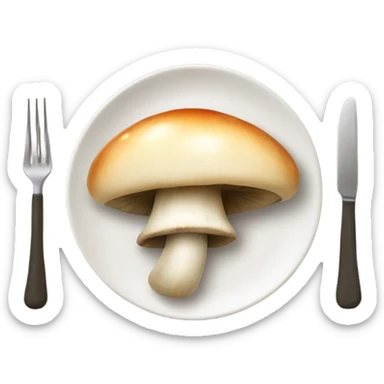 mushrooms on a plate sticker