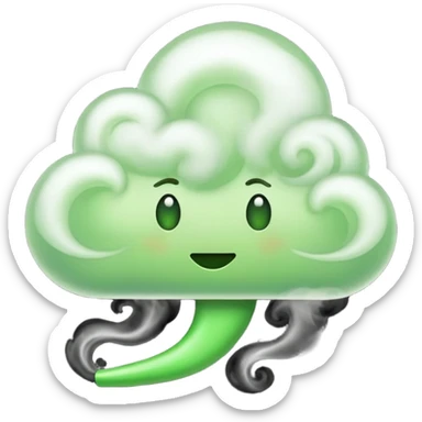 green fart smoke sticker