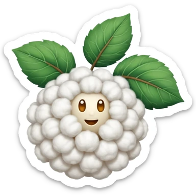 Cotton plant no face sticker