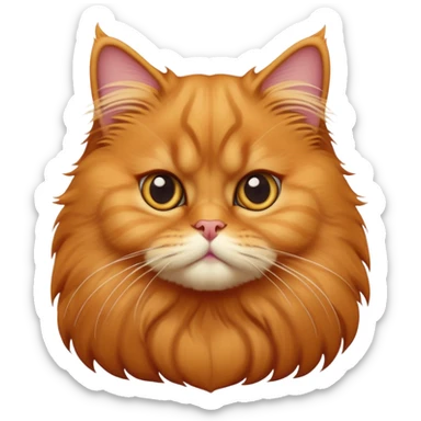 cinematic-adorable-big-eyed-fluffy-solid ginger-persian-cat-portrait-emoji,-head-tilted-playfully-with-a-sweet-expression,-fluffy-solid ginger-fur,-simplified-yet-irresistibly-cute-features-with-large,-expression, solid ginger cat sticker