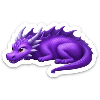purple dragon sleep sticker