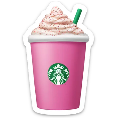 Pink Christmas Starbucks  sticker