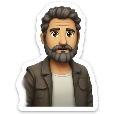 calvo con barba rubi sticker