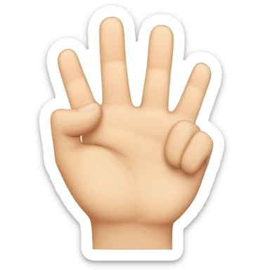 2 hands with the index fingers and thumbs joined sticker