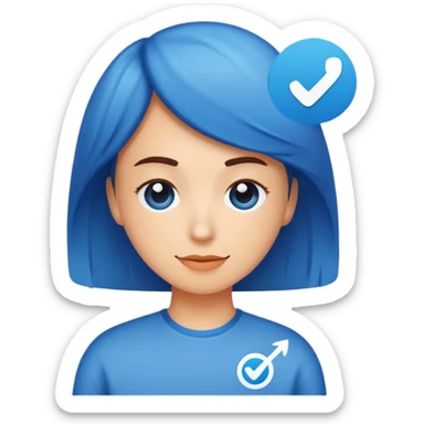 Instagram profile verification blue tick sticker