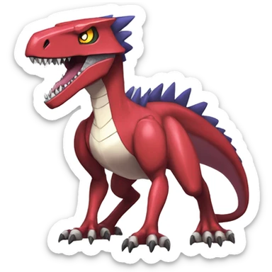  Cool Edgy Digimon-Fakemon-Guilmon-Genesect-Velociraptor-Dragon full body sticker