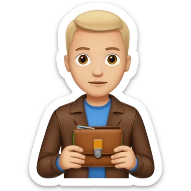 ligth man with wallet  sticker