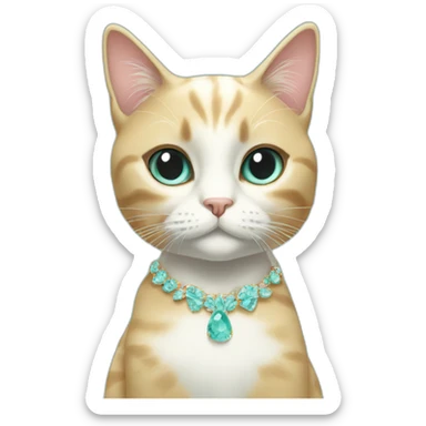 Tiffany fashionable cat sticker