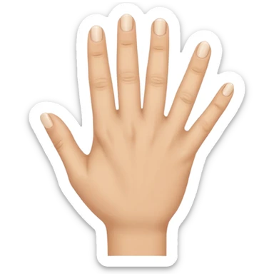 Ring finger coming forward from hand sticker