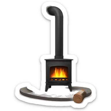 Cosy log burner  sticker