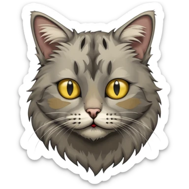 homeless poor cat sticker