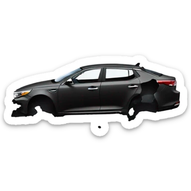 Black Kia optima car crash sticker
