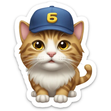 cat with cap sticker