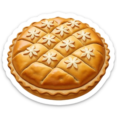 Karelian pasty with cream on top r sticker