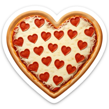 heart shaped pizza  sticker