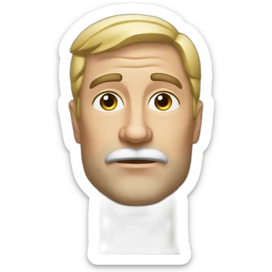 a stupid German who is so serious about justice and liberalism sticker