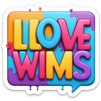 "LOVE wins" words sticker