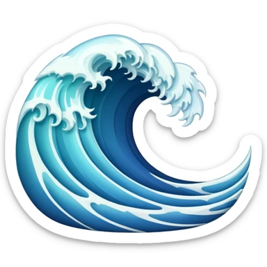 vertical wave sticker