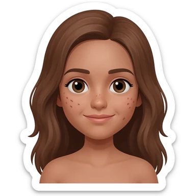Skin care de una chica con acné y piel morenita clarita sticker