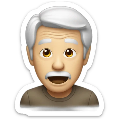 old man yells at segment sticker