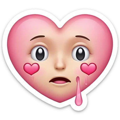 make a crying in love emoji sticker
