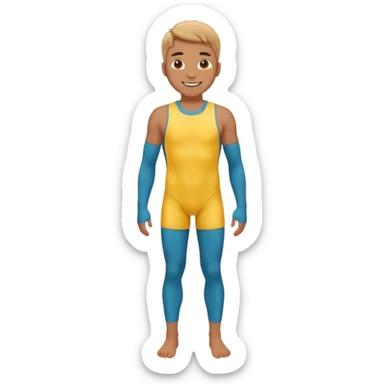 a man in a swimsuit full body sticker