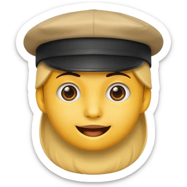 un emoji con gorra  sticker