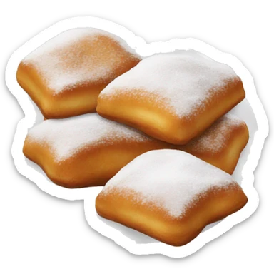 beignets flat sticker