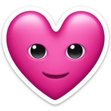 Hot pink heart sticker