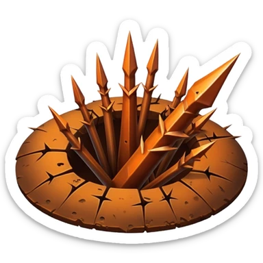 Sharp Thorns trap on the ground  sticker