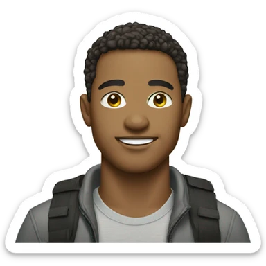 Light skinned male outdoor portrait sticker