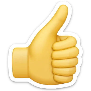 thumbs up emoij extra long thumb sticker