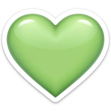 Very light green heart sticker