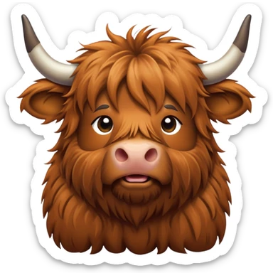 Highland cow sticker