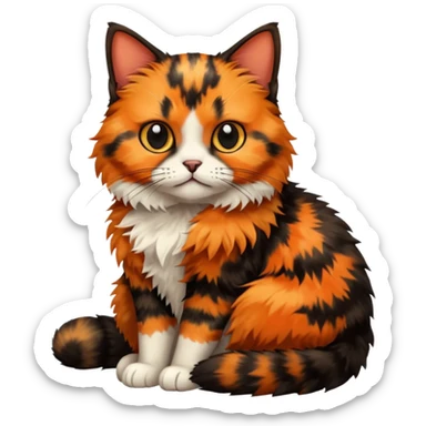 Happy toirteshell cat sticker