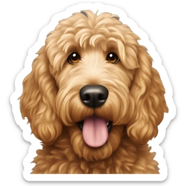 Goldendoodle roux plusieurs expression  sticker