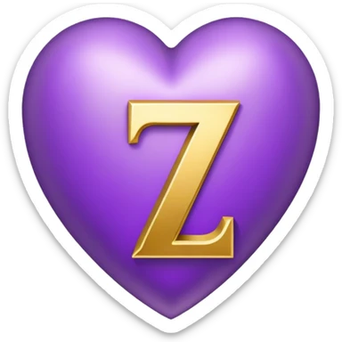 golden “Z” letter inside a Purple Heart sticker