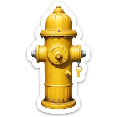 yellow fire hydrant sticker